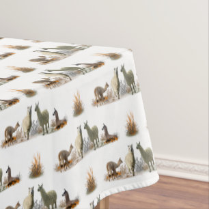 Llama Meadow Tablecloth (choose colour)