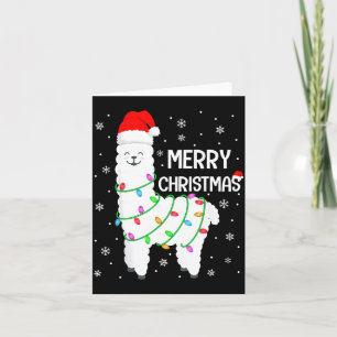 Llama Merry Christmas Kids Funny Llama Christmas L Card
