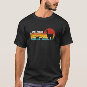 Llama Mom Mother s Day Animal Lover Retro Vintage T-Shirt