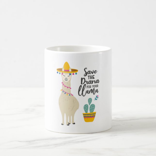 Llama Mug “Save the Drama for Your Llama” (Center)