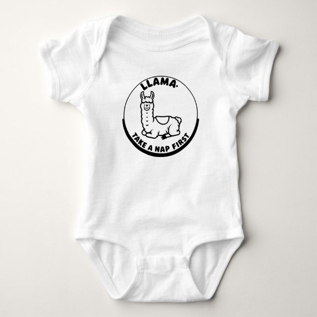 Llama Nap Wisdom Baby Bodysuit (Front)