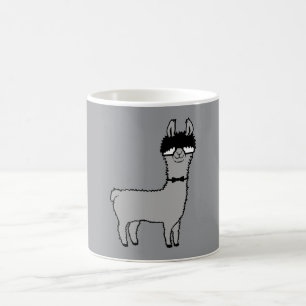 Llama Nerd Geek Glasses Bow Tie Funny Alpaca Coffee Mug