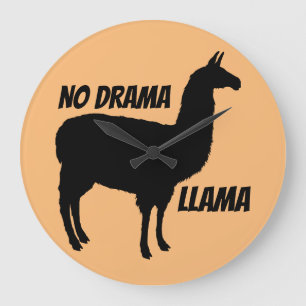 LLAMA NO DRAMA WALL CLOCK