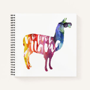 Llama. No Probllama. No Prob-llama. Funny Sayings Notebook