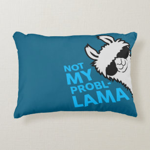 Llama Not My Probllama Side View Sunglasses Smug Accent Pillow