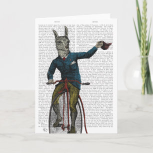 Llama on Bike Card