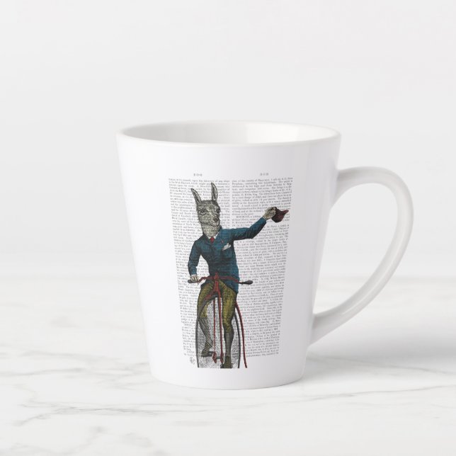 Llama on Bike Latte Mug (Right)