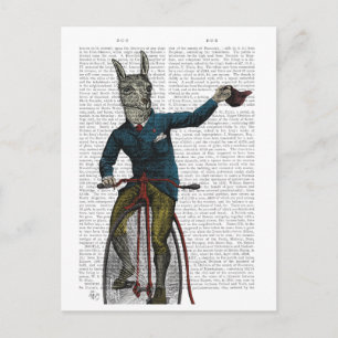 Llama on Bike Postcard