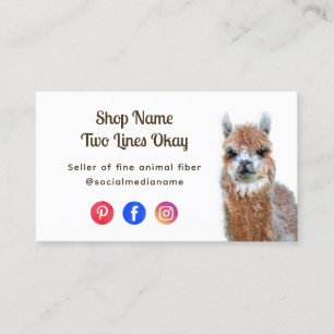 Llama Online Business Fiber Knitting Card