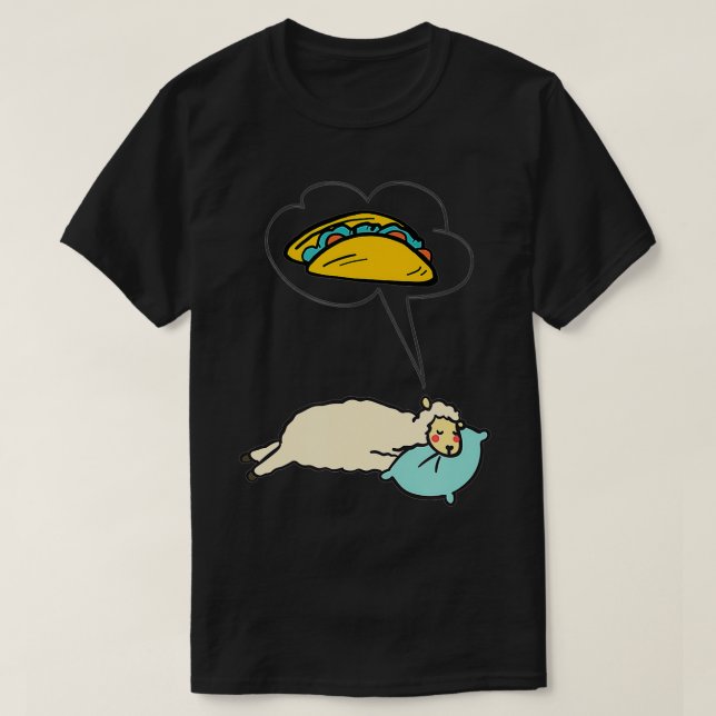 Llama ou Sheep rêve de t-shirt taco  (Design devant)