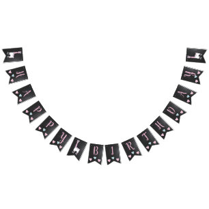 Llama Pajama Pink Girls Sleepover Party Bunting Flags