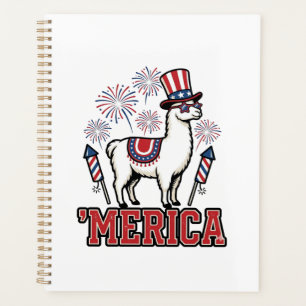 Llama Patriotique Merica Design Vectoriel Vintage_