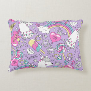 Llama pattern 1 accent pillow