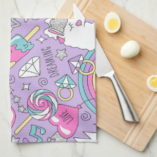 Llama pattern 1 kitchen towel