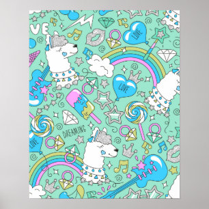 llama pattern 2 poster