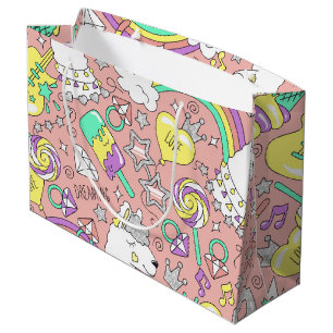 llama pattern 3 large gift bag