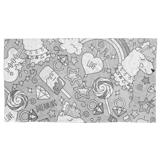 llama pattern 4 pillowcase (Front)