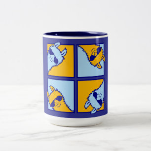 Llama Pop Art Quad Cool Sunglasses Pattern Retro A Two-Tone Coffee Mug