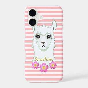 Llama Queen on Pink and White