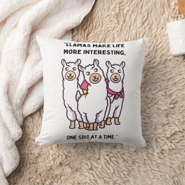 llama quote throw pillow (Blanket)