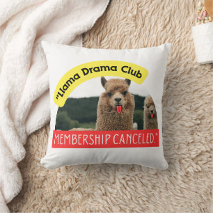 llama quote throw pillow