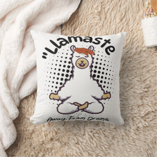  llama quotes throw pillow