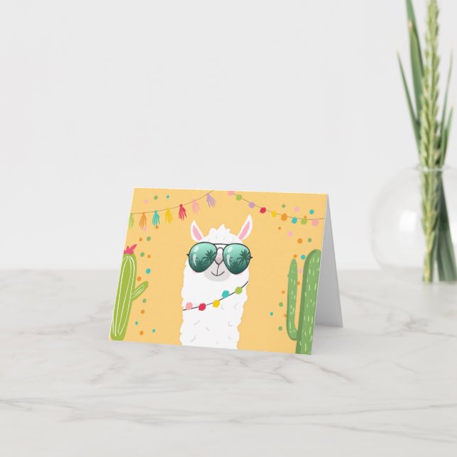 Llama Rama Carte de remerciements Fiesta Party Alp (Devant)
