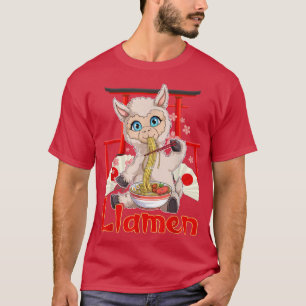 LLama Ramen Japanese Anime Gift Boys Girls Officia T-Shirt