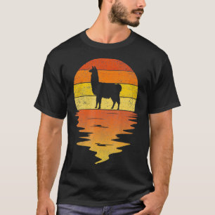 Llama  retro sunset 70s vintage Llama  T-Shirt