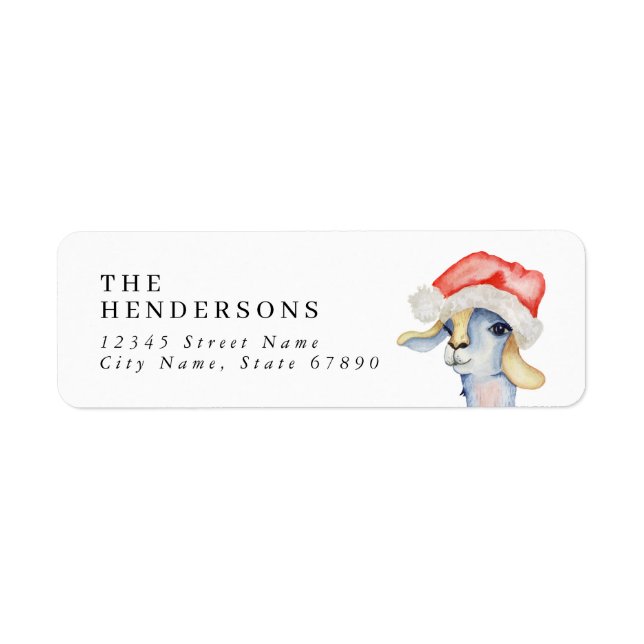 Llama Return Address Label (Front)
