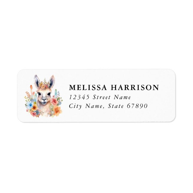 Llama Return Address Label (Front)