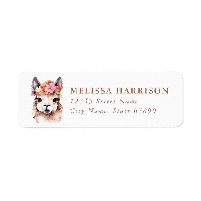 Llama Return Address Label (Front)