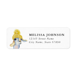 Llama Return Address Label