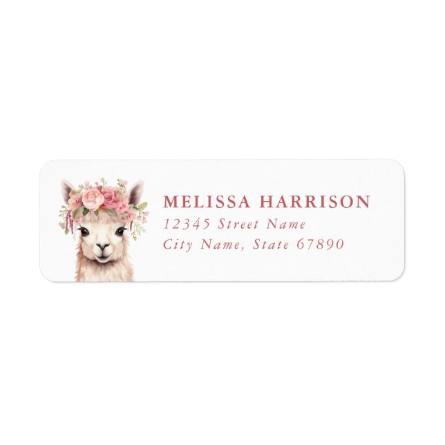Llama Return Address Label (Front)