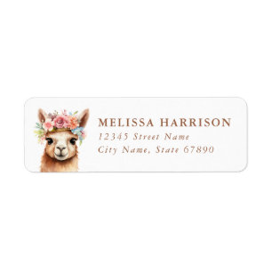 Llama Return Address Label