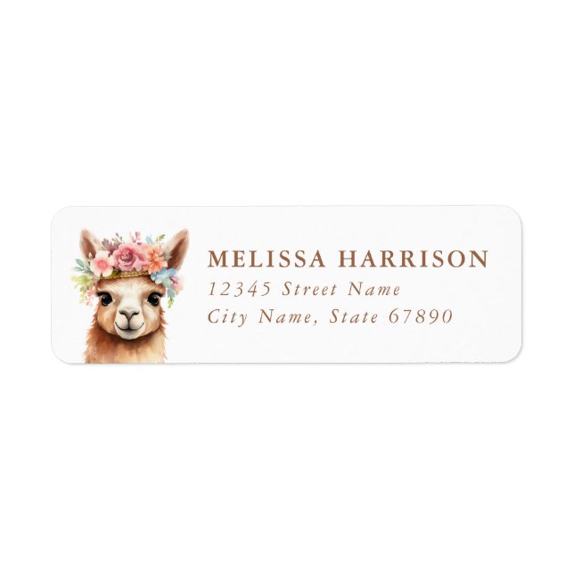 Llama Return Address Label (Front)
