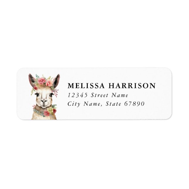 Llama Return Address Label (Front)