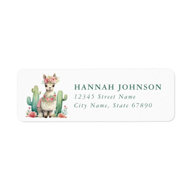 Llama Return Address Label (Front)