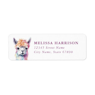 Llama Return Address Label