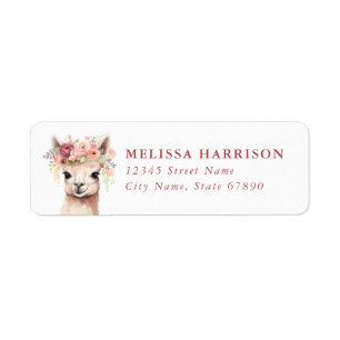 Llama Return Address Label