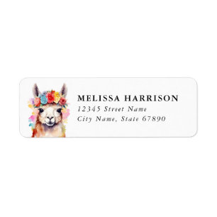 Llama Return Address Label