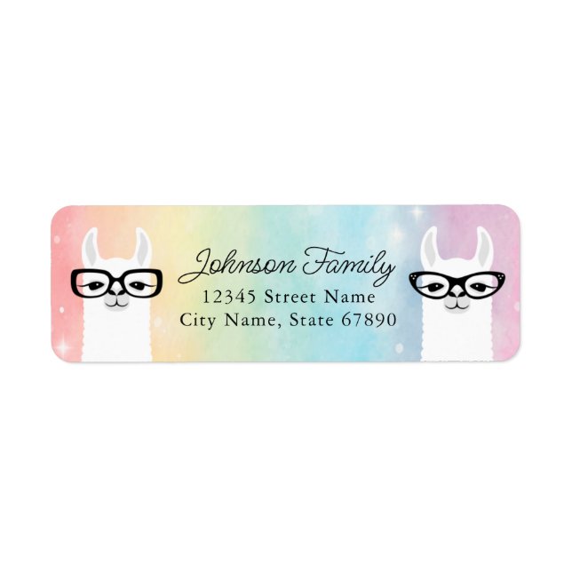 Llama Return Address Labels (Front)