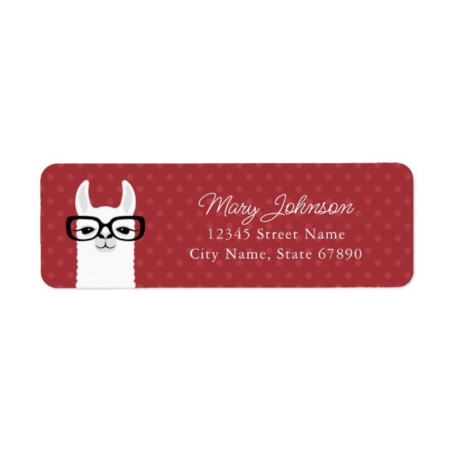 Llama Return Address Labels (Front)