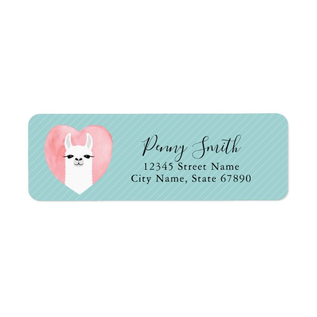 Llama Return Address Labels (Front)