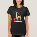 Llama Santa Christmas Lovers Xmas Lights T-Shirt<br><div class="desc">Llama Santa Christmas Lovers Xmas Lights</div>