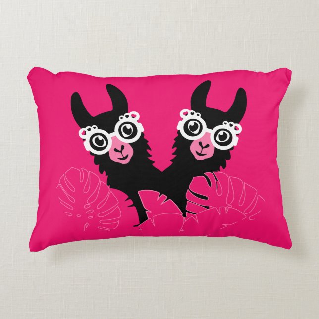 Llama Sisters Accent Pillow (Front)