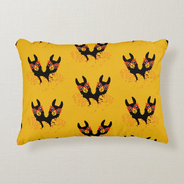 Llama Sisters Accent Pillow (Front)