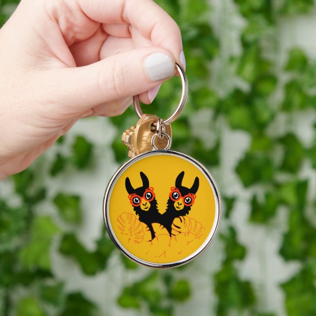 Llama Sisters Keychain (Hand)