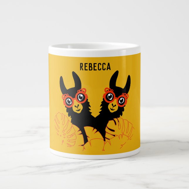 Llama Sisters Large Coffee Mug (Front)