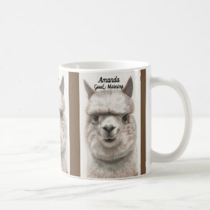 Llama Smile Personalize Large Coffee Mug